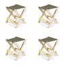 Kit 4 Banquetas Dobráveis para Jardim Sereno Camping - 1