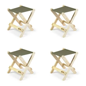 Kit 4 Banquetas Dobráveis para Jardim Sereno Camping