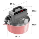 Ver imagem 3 de Misturador Elétrico 10 Litros Automático Bivolt Rosa Saro PA10RRO