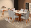 Ver imagem 1 de Mesa de jantar + 6 Cadeiras Milão tampo Atenas 160 cm Cinza