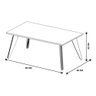 Mesa de Centro Retangular Off White para Sala de Estar em Mdf - 5