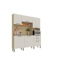 Ver imagem 2 de Armário de Cozinha 6 Portas 2 Gavetas Ferrara Bege/Freijó/Soft