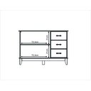 Ver imagem 4 de Buffet Aparador Madeira Maciça 2 Portas 3 Gavetas Bella