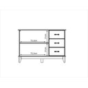 Ver imagem 4 de Buffet Aparador Madeira Maciça 2 Portas 3 Gavetas Bella