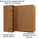 Ver imagem 4 de Armario Aereo Canto Adega 1 Porta Maxxi G768 Canela Kappesberg