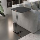 Ver imagem 1 de Mesa L50 Lateral Aproximação Sofá Preta Base Preta