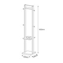 Ver imagem 5 de Cabideiro Mancebo 1 Arara 4 Ganchos Az1019 Tecno Mobili - Amendoa/branco