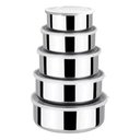 Ver imagem 1 de Conjunto 5 Potes Herméticos Bavaria com Tampa - Inox