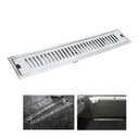 Ver imagem 1 de Ralo Linear Inox 50cm Anti Odor Anti Inseto Banheiro Area Externa Lavabo Higienico Quintal Seguro Re