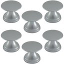 Ver imagem 1 de Conjunto de 6 Puxadores 199 Tucson Ponto Cromo Acetinado para Móveis Armários e Gavetas