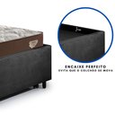 Ver mais imagens de Bicama Box Solteirão 103x208 Suede Preto com 2 Colchões Relax Adorabile Molas Ensacadas Ecoflex
