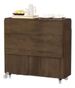 Ver imagem 3 de Mesa De Jantar Jade Dobravél Apartamento Lazer 120 Cm -100% MDF -Multifuncional - Castanho