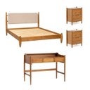 Ver imagem 3 de Conjunto Cama Queen com Mesas de Cabeceira e Escrivaninha Baru CabeCasa MadeiraOriginals Marrom