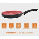 Ver imagem 3 de Frigideira Indução Revestimento Ceramico Vermelho 24cm Lyor