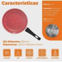 Ver imagem 4 de Frigideira Indução Revestimento Ceramico Vermelho 24cm Lyor