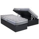 Ver imagem 1 de Conjunto Box Baú Solteiro: Colchão Espuma Luckspuma Masterpocket New Maxi + Base Crc Suede Gray(