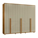 Ver imagem 5 de Roupeiro Volpi 100% Mdf Ripado 6 Portas e 6 Gavetas - Cumaru Opala - Madetec
