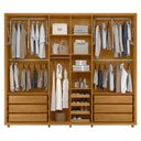 Ver imagem 2 de Roupeiro Volpi 100% Mdf Ripado 6 Portas e 6 Gavetas - Cumaru Opala - Madetec