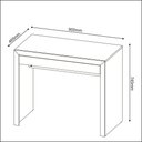 Ver imagem 5 de Mesa Escrivaninha Escritório com 1 Gaveta Multi Preto