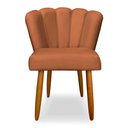 Ver imagem 2 de Kit 6 Cadeiras de Jantar Pétala Estofada Pés Palito Veludo Terracota - Montanaris Decor