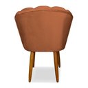 Ver imagem 3 de Kit 6 Cadeiras de Jantar Pétala Estofada Pés Palito Veludo Terracota - Montanaris Decor