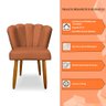Kit 6 Cadeiras de Jantar Pétala Estofada Pés Palito Veludo Terracota - Montanaris Decor - 5