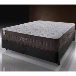 Cama Box Casal Preto + Colchão Molas Ensacadas Orlando 138x188x67cm - 2