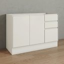 Ver imagem 5 de Balcão Pia 03 Portas 02 Gavetas 120cm Fineze C656 Areia Hp - Henn