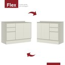 Ver imagem 3 de Balcão Pia 03 Portas 02 Gavetas 120cm Fineze C656 Areia Hp - Henn