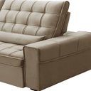 Ver imagem 6 de Sofá Retrátil Reclinável para Sala 4 Lugares 290cm Nebrasca F04 Veludo Bege - Lyam Decor
