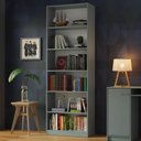 Ver imagem 1 de Estante Livreiro Madesa 6908 com 6 Nichos - Cinza