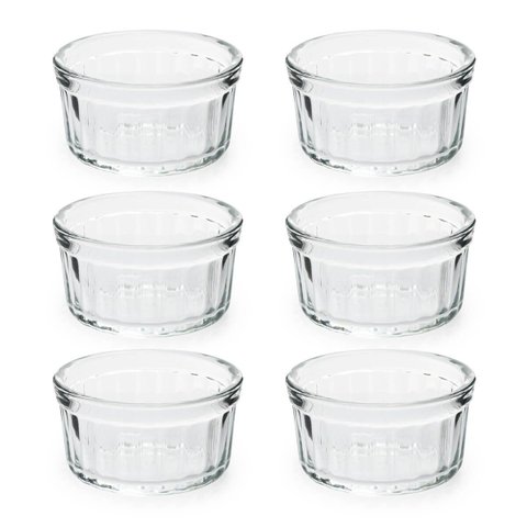 Ramekin de Vidro Ramequi para Forno e Freezer 140ml 6 Peças