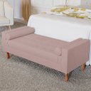 Ver imagem 2 de Recamier Baú Félix Solteiro 160 cm Suede - Doce Sonho Móveis ML/R1/FELIX/160/B/S Rosê