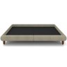 Cama Queen Base Box 158x198cm Pés Madeira Cold P02 Veludo Bege - Mpozenato - 5