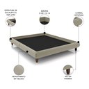 Ver imagem 3 de Base Box Queen 158x198cm Pés Madeira Cold P02 Veludo Bege - Mpozenato