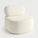 Ver imagem 2 de Poltrona Estofada Moderna Bege Estrutura Resistente Conforto Premium Decoração Clean