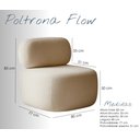 Ver imagem 4 de Poltrona Estofada Moderna Bege Estrutura Resistente Conforto Premium Decoração Clean