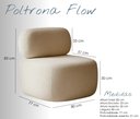 Ver imagem 4 de Poltrona Estofada Moderna Bege Estrutura Resistente Conforto Premium Decoração Clean