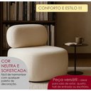 Ver imagem 7 de Poltrona Estofada Moderna Bege Estrutura Resistente Conforto Premium Decoração Clean