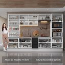 Ver imagem 4 de Armário de Cozinha Completa 340cm Branco/preto Agata Madesa 01 Branco/preto