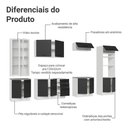 Ver imagem 5 de Armário de Cozinha Completa 340cm Branco/preto Agata Madesa 01 Branco/preto
