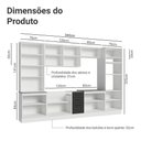 Ver imagem 3 de Armário de Cozinha Completa 340cm Branco/preto Agata Madesa 01 Branco/preto