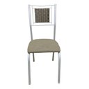 Ver imagem 4 de Kit 4 Cadeira Belize Jantar Assento Estofado Tecido Corino