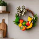 Ver imagem 2 de Guirlanda Frutas Flor Artificial Decoração Enfeite Casa 35cm