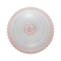 Queijeira Lyor Coração de Cristal Borda Rosa 19,5 x 13cm - 5
