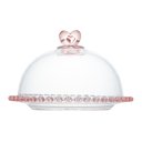 Ver imagem 2 de Queijeira Lyor Coração de Cristal Borda Rosa 19,5 x 13cm