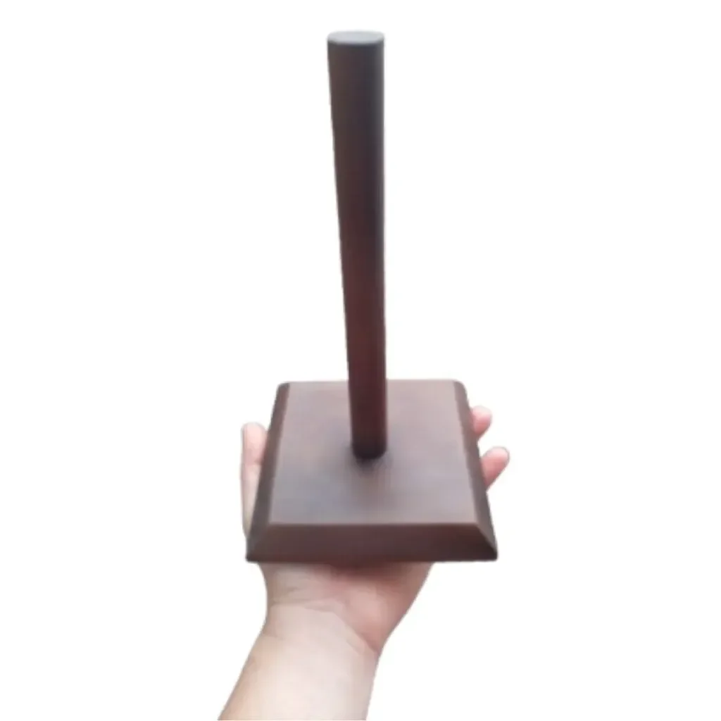 Ver imagem 4 de Porta Papel Toalha Suporte Rolo Mesa Bancada Madeira Luxo