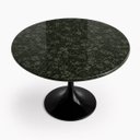 Ver imagem 2 de Mesa de Jantar Saarinen Redonda 130 cm Tampo Mármore Verde Guatemala Base Laca Preta