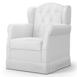 Poltrona de Amamentação e Descanso com Balanço e Puff Lucy P04 Sintético Branco - Mpozenato - 5