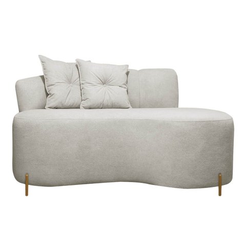 Sofá Orgânico 2 Lugares Living Grécia 1,80m Linho Bouclê Bege Sofa Store